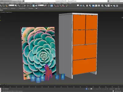Dresser and decor Free 3D model