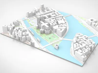 Notre Dame Cathedral Paris France 3D model