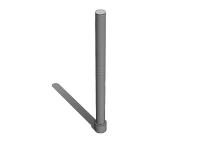 Puncao Cab Cilindrica E HSS 3 x 45 Tres S Cylindrical Head Punch 3D model