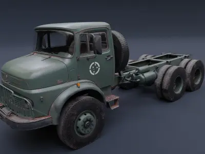 Mercedes-Benz L-1113 Military Low-poly 3D model