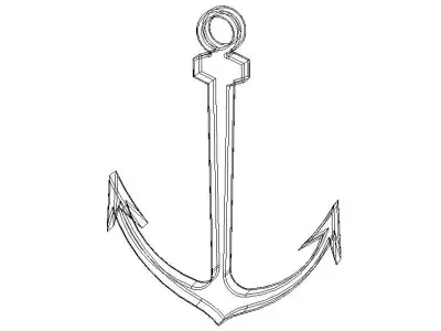 Anchor Green Ship 3D print model