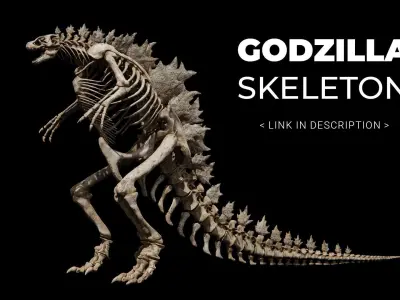 Godzilla kaiju titan Low-poly 3D model