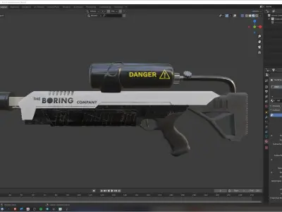 The Boring Company - Not a Flamethrower PBR 2K Textures Low-poly 3D model