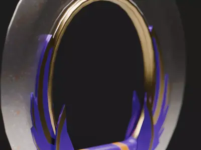 Stylized Magical Chakram Low-poly 3D model