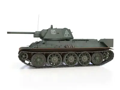 T-34-76 - Model 1942 - Soviet medium tank - 11 3D model