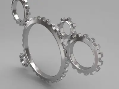 Mechanical gears 3d model 3D model