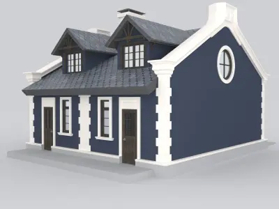 Detached Garages for two cars 3D model