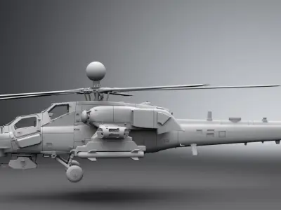 Mi28NM Night Hunter scale model 3D print model