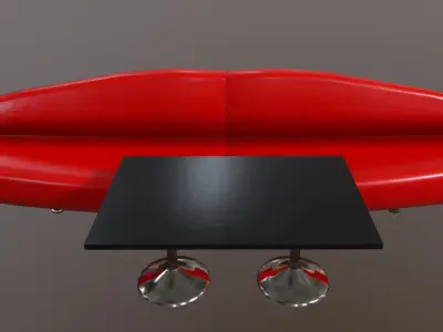 Modern sofas Low-poly 3D model