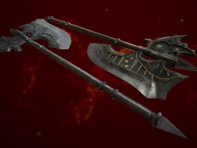 Fantasy Axe Game 3d model Low-poly 3D model Low-poly 3D model