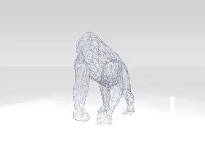Gorilla Wireframe 3D model