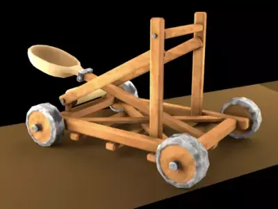 Medieval Catapult 3D model