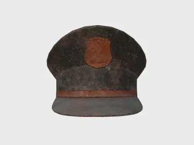 Police Cap 10 Destroyed - Military Character Design Fashion Low-poly 3D model