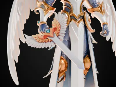 Stylized Sword - Paladin Sword Sacred Vow - Game Ready 3D model