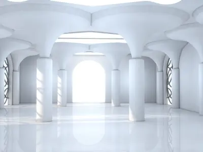  Classic Futuristic Interior 3D model