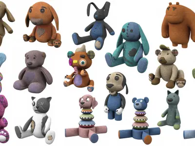 Plush toy collection pack part 2 3D model