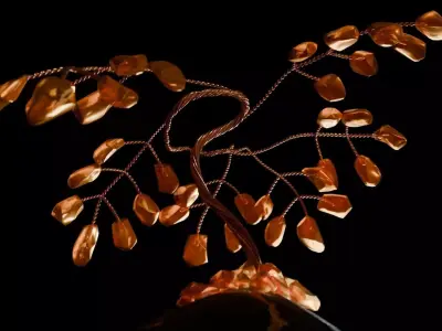 Amber Tree Free low-poly 3D model