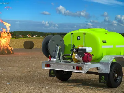 Fire Fighting Trailer 3D model
