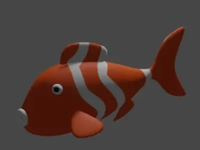 Clownfish Low-poly 3D model