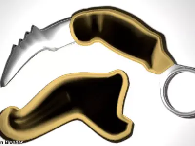 Karambit - double edge ancient army 3D model