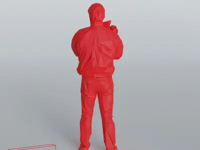 Camera man 03 - Low Poly printable Low-poly 3D model
