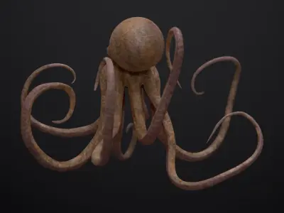Octopus Game Ready Low-poly 3D model