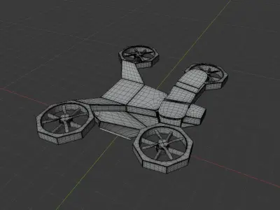 Lightweight drone 3D model
