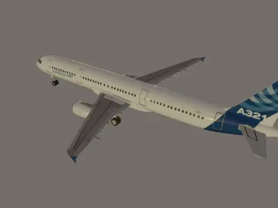 Airbus a321-211 ceo house livery low poly  Low-poly 3D model
