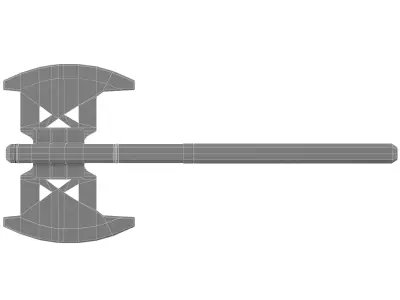 Double Ax  Low-poly 3D model