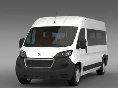 Peugeot Boxer Minibus 2017 3D model
