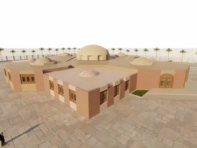 Traditional library-historical library-Islamic library 3D model