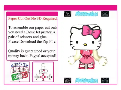 Hello Kitty But Cooler Low-poly 3D model