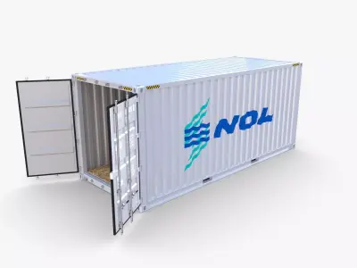 20ft Shipping Container NOL 3D model