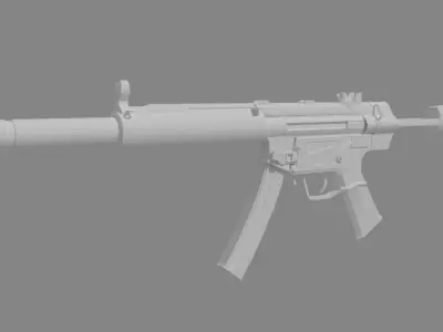 MP5 SD3 Low-poly 3D model