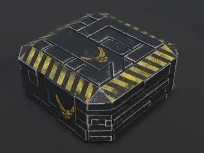 sci fi box 01 Free low-poly 3D model