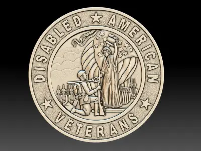 Disabled Vets Seal 3D print model