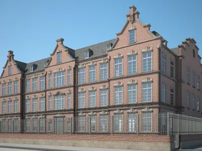 Brick Building 3D model