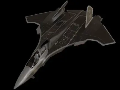 MSF-33 stealth multirole fighter jet 3d model Low-poly 3D model