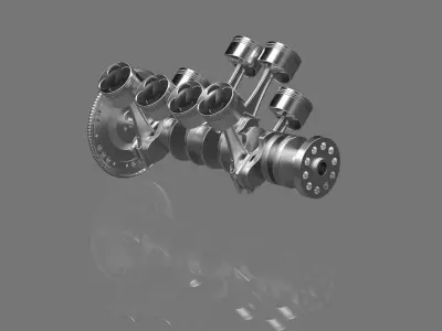 AMG Benz V8 Engine 3D model