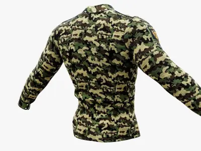  Military Uniform Low-poly 3D model