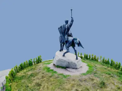 3D model Petro Konashevych-Sahaidachny Kyiv Ukraine gltf obj 3D model