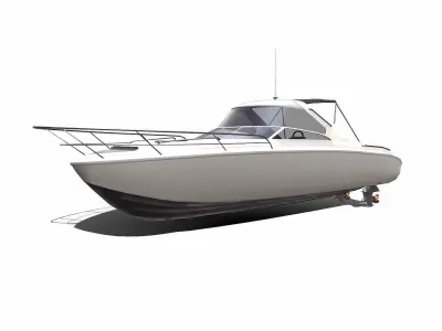 Speedboat Low-poly PBR Low-poly 3D model