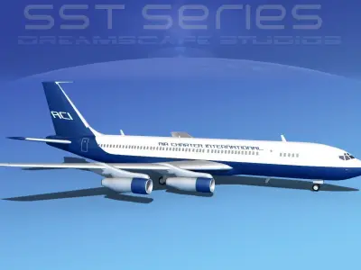 Boeing 707-320 SS Air Charter Intl 3D model