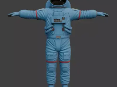 Realistic Astronaut Space Suit 3D model 14
