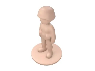 Plastic Soldier Toy v1 002 Low-poly 3D model