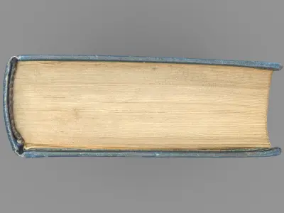 Old book in two variations Low-poly 3D model