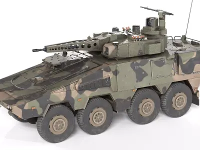 Boxer CRV Armoured Fighting Vehicle Low-poly 3D model