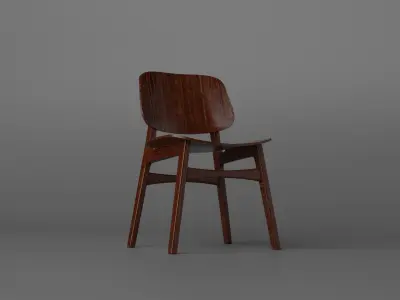 Dining table with chair  Free 3D model