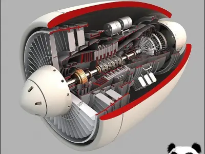 Turbine engine 02 3D model