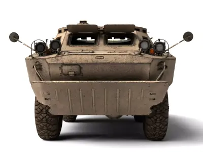 Gaz Brdm 2 Rigged Armored Reconnaissance Vehicle 3D Model 3D model